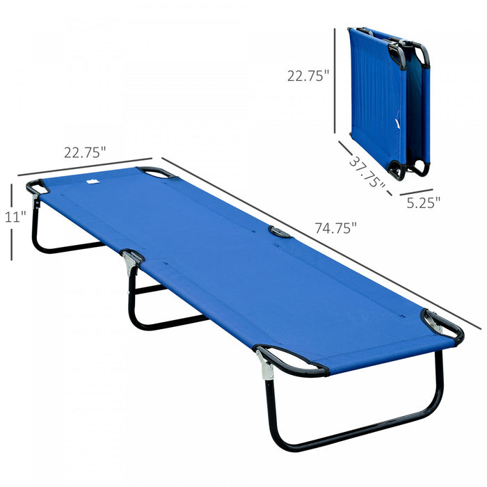 Outsunny Folding Camping Cot For Adults Portable Outdoor Sleeping Bed