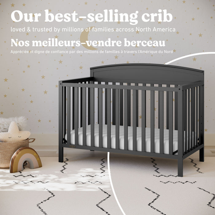 Graco Benton 5-in-1 Convertible Crib - Gray