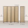 HOMCOM Handwoven 4 Panel Privacy Screen, 6 FT Folding Room Divider, Brown