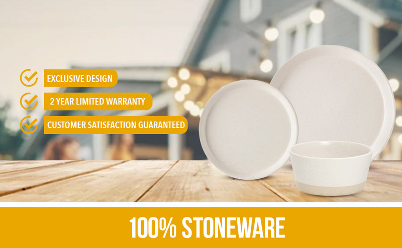 H2K 12-Piece Dinnerware Set for 4