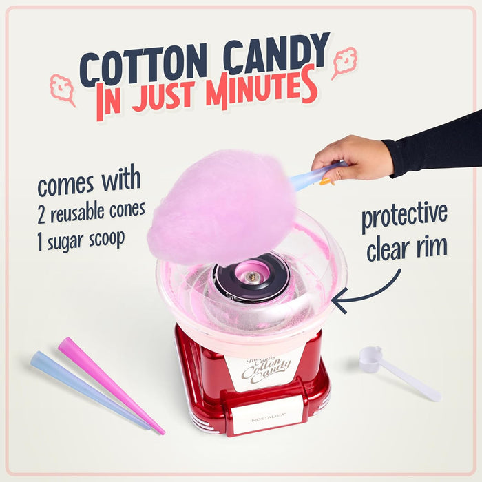 Nostalgia Hard Candy Cotton Candy Maker Retro Red Counter-top Product