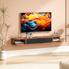 HOMCOM 55" Floating TV Stand, Wall Mounted Media Console, Walnut