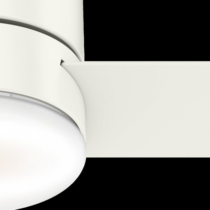 Minimus Ceiling Fan with Light Fixture - White
