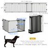 Pawhut Dog Playpen Diy Adjustable, Puppy Play Pen Dog Fences Indoor With Automatically Close Lock, P|Pawhut Barriere De Securite Pour Animaux Domestiques, Parc A 6 Panneaux, Cheminee, Arbre De Noel, Cl