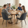 HOMCOM Set of 4 Modern Dining Chairs for Living Room, Dark Grey