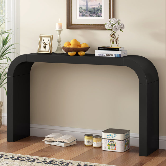 Olivia Modern Minimalist Elegant Design Console Table,Black Sofa Table