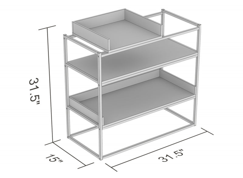 32” Console Table With Storage Shelf Brown Reclaimed Wood Black Metal
