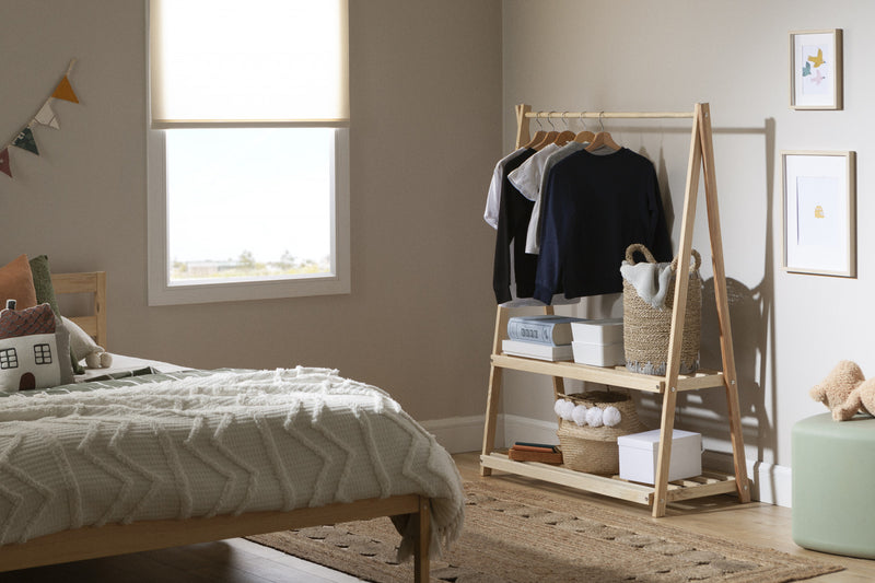 Sweedi Kids Wooden Clothes Rack - Natural