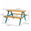 Outsunny Kids Picnic Table, Wooden Kids Table And Chair Set Outdoor Activity For Girls Boys Gift Age|Outsunny Table De Pique-nique Pour Enfants, Ensemble Table Et Chaises En Bois Pour Enfants, Activite