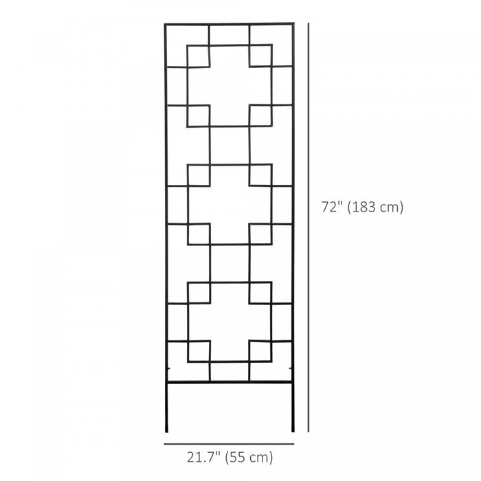 Outsunny 72\" Garden Trellis Pack Of 4, For Roses, Vine, Cucumber, Clematis