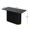 Jett 63 Inch Modern Industrial Dining Table with MDF & Iron Pedestal Base, Black | Table a manger industrielle moderne Jett 63 pouces avec base piedestal MDF et fer, noir
