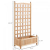 Outsunny 24" X 12" X 49" Raised Garden Bed With Trellis Board Back & Strong Wooden Design & Material|Outsunny Jardiniere Avec Treillis Bac A Fleurs Jardiniere Sur Pied Dim. 24" X 12" X 49" Bois Sapin N