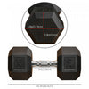 Soozier 50lbs Rubber Dumbbell Weight Set for Home Office Fitness