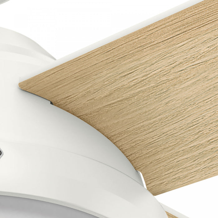 Dempsey Ceiling Fan with Light Fixture - White