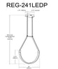 Dainolite Regan LED Pendant 30w Matte Black White Silicone Diffuser Lamp|Luminaire suspendu Regan de Dainolite en silicone blanc qui diffuse la lumière, avec fini noir mat et ampoule à DEL de 30 W