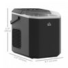 HOMCOM Ice Maker with Scoop Basket 26lbs/24Hrs 2 Bullet Ice Sizes, Black