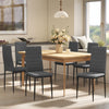 HOMCOM Dining Chairs, Set of 6, Linen Fabric Upholstered Accent Chair, Back