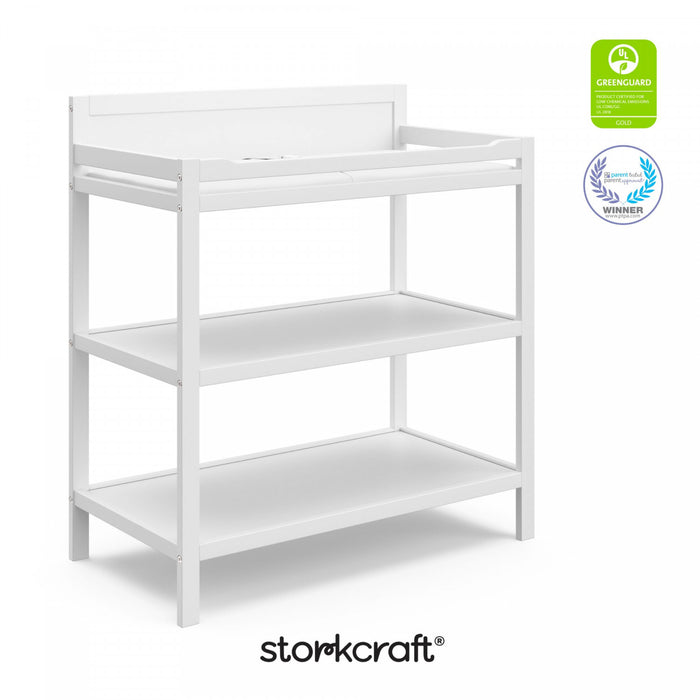 Storkcraft Alpine Changing Table with Water-Resistant Changing Pad - White
