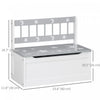 Qaba Kids Toy Storage Box Chest with Lid, Toddler Children Playroom Bedroom Furniture, Toy Organizer and Storage Bin, Grey