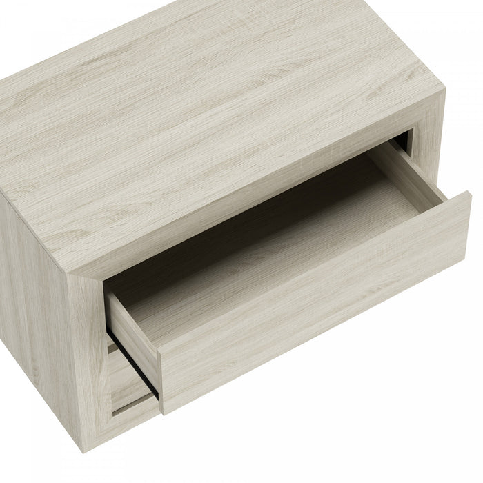 Soren Contemporary 32\" Nightstand in Whitewashed Oak (2-Drawer)