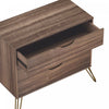 Avira Mid-Century Modern 35" Dresser in Brown (3-Drawer) | Commode Avira Mid-Century Modern 89 cm en brun (3 tiroirs)