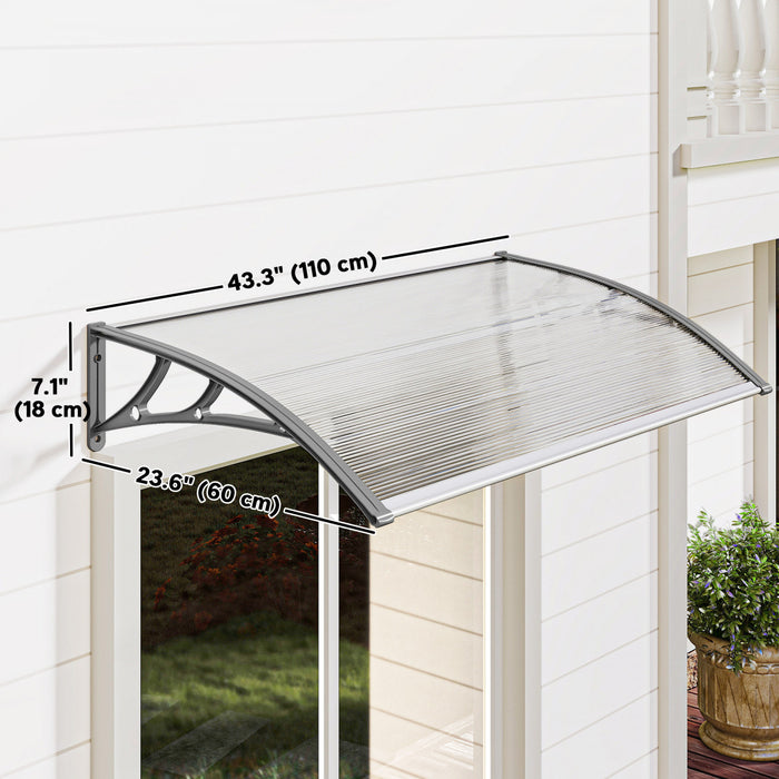 Outsunny Window Awning Door Canopy, Sun Shelter, Clear