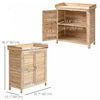 Outsunny Garden Storage Cabinet, Outdoor Storage Potting Shed, Natural