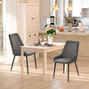 HOMCOM Dining Chairs Set of 2, PU Leather Kitchen Chairs with Steel Legs