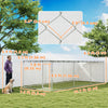 PawHut Outdoor Dog Kennel Dog Run with Waterproof, UV Resistant Cover for Small and Medium Sized Dogs, 6.6' x 6.6' x 4.9', Silver