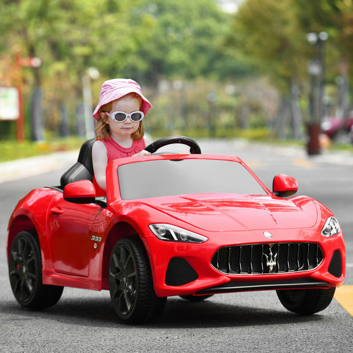 12v Kids Ride On Car Licensed Maserati Grancabrio W/remote Control & Music Red