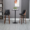 HOMCOM Bar Height Bar Stools Set of 2 PU Leather Swivel Barstools