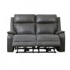 Marlow 60 in. Leather Match Power Reclining Loveseat with USB/USB-C - Charcoal | Causeuse inclinable electrique Marlow de 60 po en cuir assorti avec USB/USB-C - Charbon
