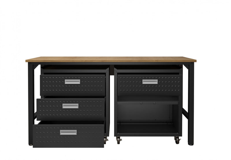 Fortress Modern 3-Piece Garage Set in Charcoal Gray Garage Storage