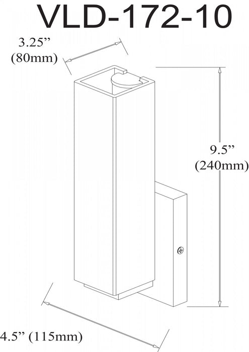 Dainolite Vonte Wall Sconce 12w Polished Chrome Light White Glass Lamp