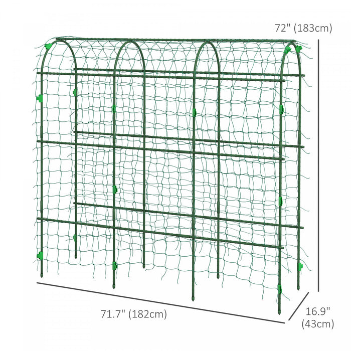 Outsunny Garden Trellis For Climbing Plants Outdoor, 6ft Tall