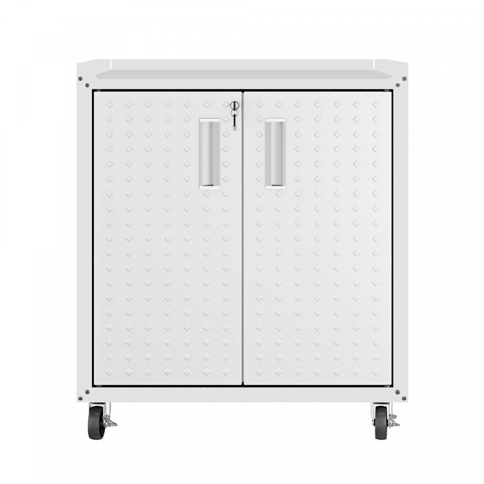 Fortress Modern 3-Piece Garage Set in White Garage Storage