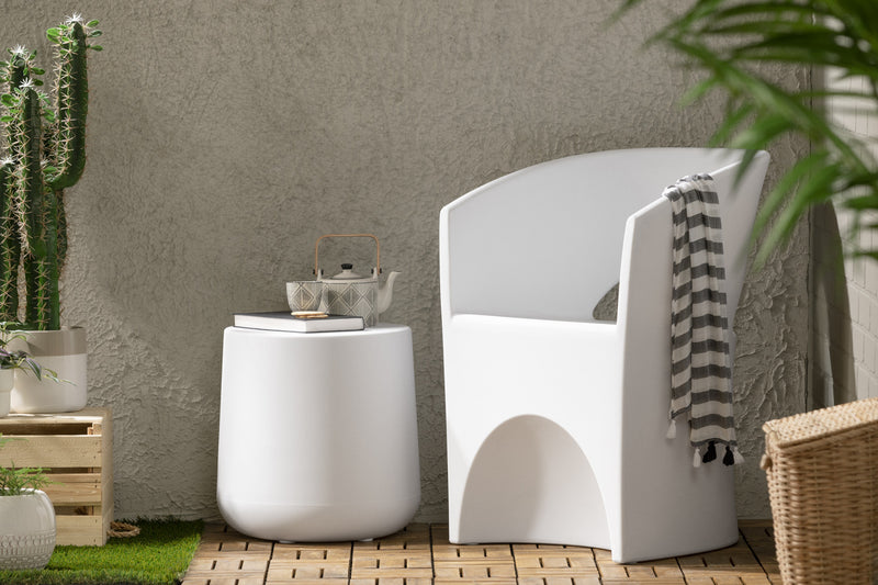 Dalya Patio Chair White - South Shore Patio Dining Chair