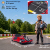 Aosom 12V Electric Go Kart, Battery Powered Drift Cart with 2 Speeds, Soft Start, PU Wheels, 5 MPH High Speed, Ride on Toy with Music, Colourful LED Lights, for Ages 8-12, Red