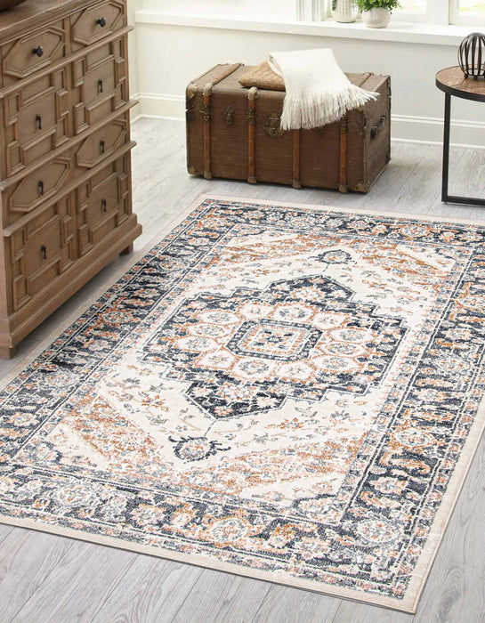 Heriza Ivory Area Rug - 8'0\" X 10'0\"  