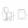 Serena Modern Metal Upholstered Barstool in Light Gray - Set of 2 Bar Stool | Tabouret de bar moderne en metal et tissu Serena, gris clair - Lot de 2
