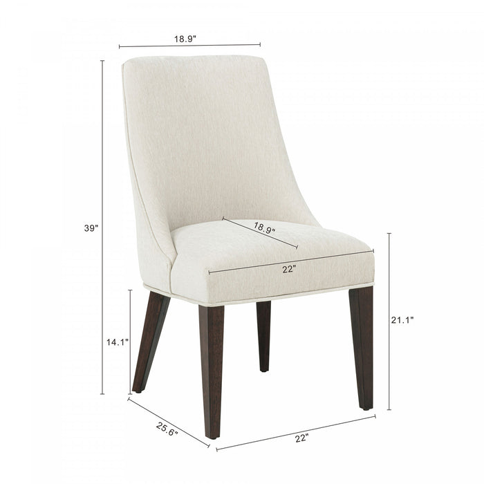 Beever Modern 8-Piece Dining Chair Set in Cream