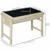 Outsunny 43" X 24" Raised Garden Bed, Wooden Elevated Planter Box With Non-woven Fabric For Vegetabl|Outsunny - Lit De Jardin Sureleve De 43" X 24", Jardiniere Surelevee En Bois Avec Tissu Non Tisse Po