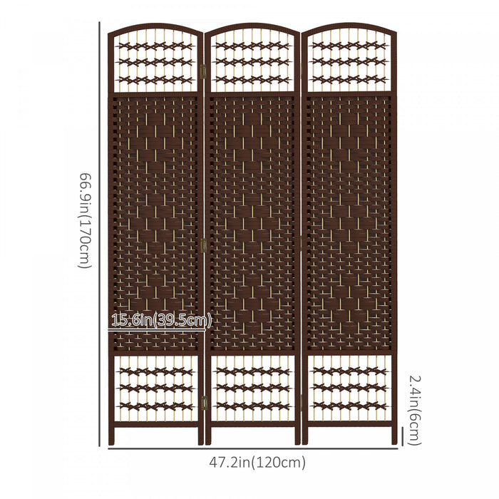 Homcom Folding Room Divider 5.6 Ft Privacy Screen Panel
