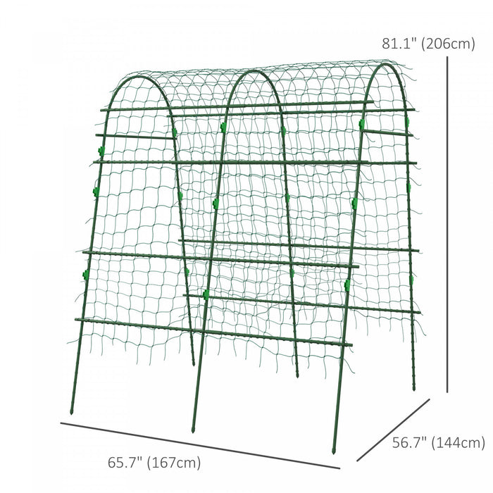 Outsunny Garden Trellis For Climbing Plants Outdoor, 6.8ft Tall