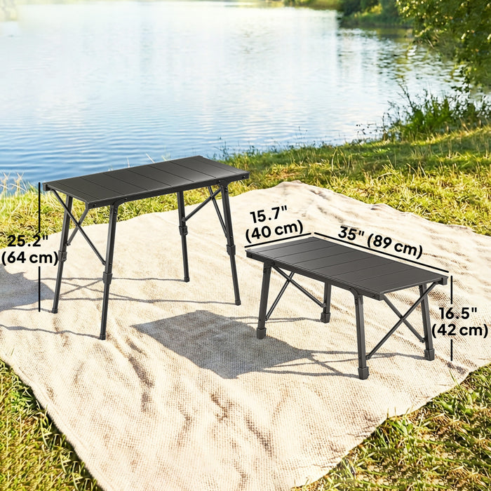 Outsunny Picnic Table Folding with Removable Plates for Outdoor