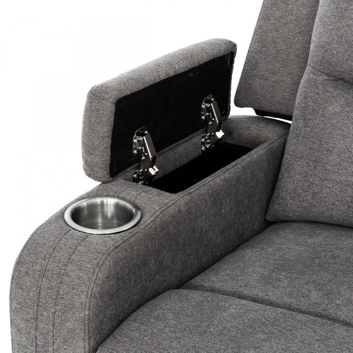 Preston 54 in. Upholstered Power Reclining Loveseat - Grey