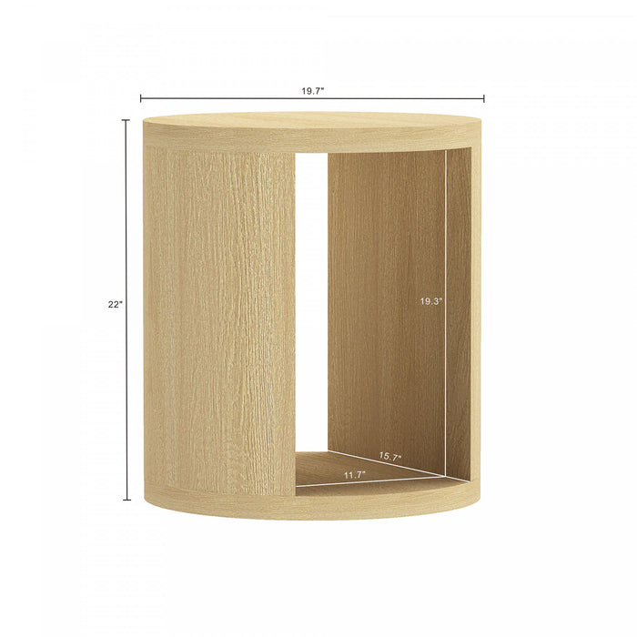 Alure Contemporary 20\" End Table in Natural Oak