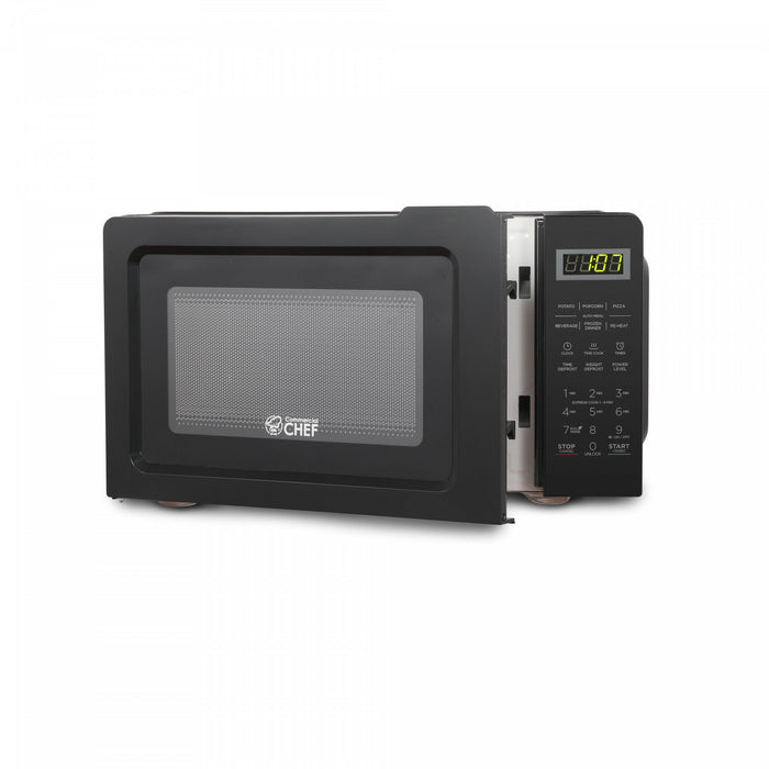 CHM Series Commercial Chef 0.7 Cu. Ft. Countertop Microwave Oven, CHM770B, Black Countertop Microwave Less 1cuft