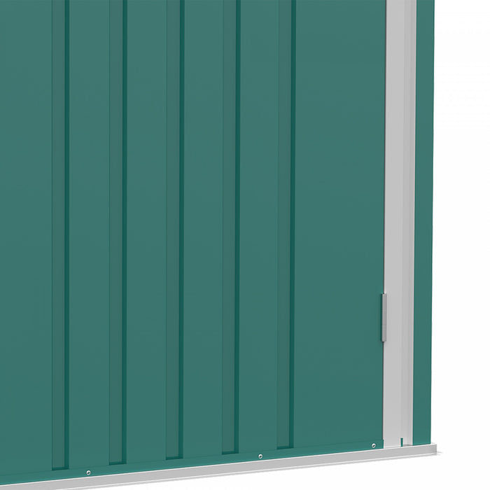 Outsunny 3.3' X 3.4' Lean-to Garden Storage Shed W/ Lockable Door Green