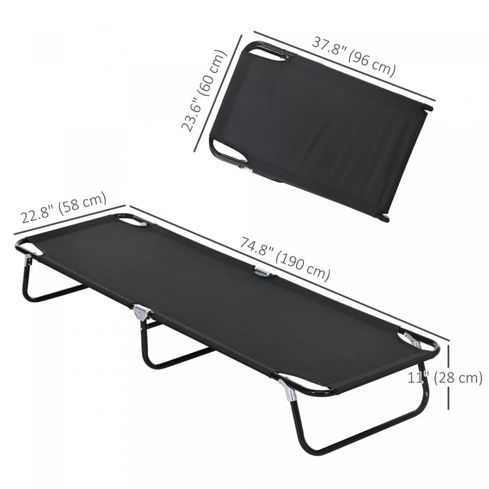 Outsunny Folding Camping Cot For Adults Portable Outdoor Sleeping Bed